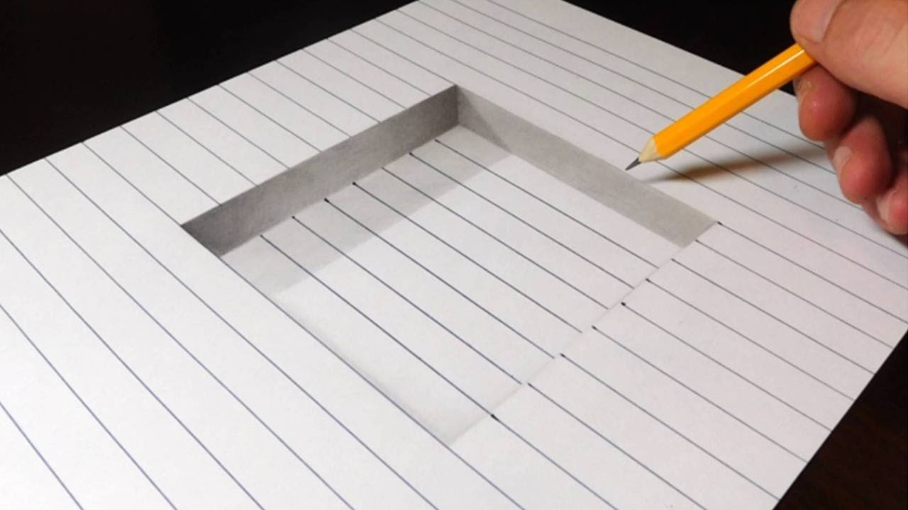 1280x720 3d Drawing On Paper Simple 3d Drawings On Paper With Pencil How To - Simple 3d Sketches