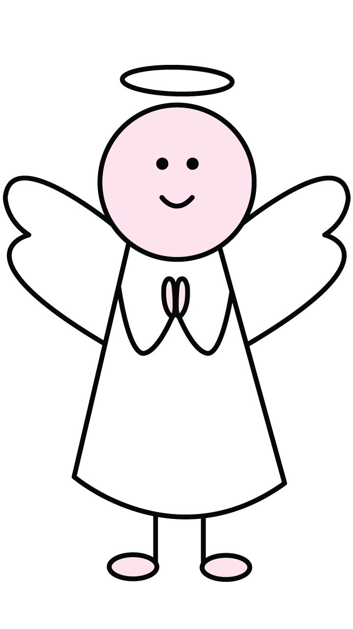 Simple Angel Sketch at Explore collection of