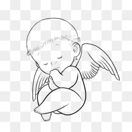 260x260 Simple Angel Wings Clipart - Simple Angel Sketch