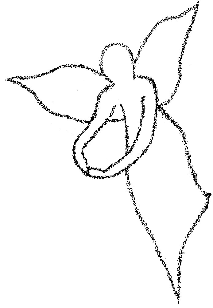 694x1000 Templates Clipart Angel - Simple Angel Sketch