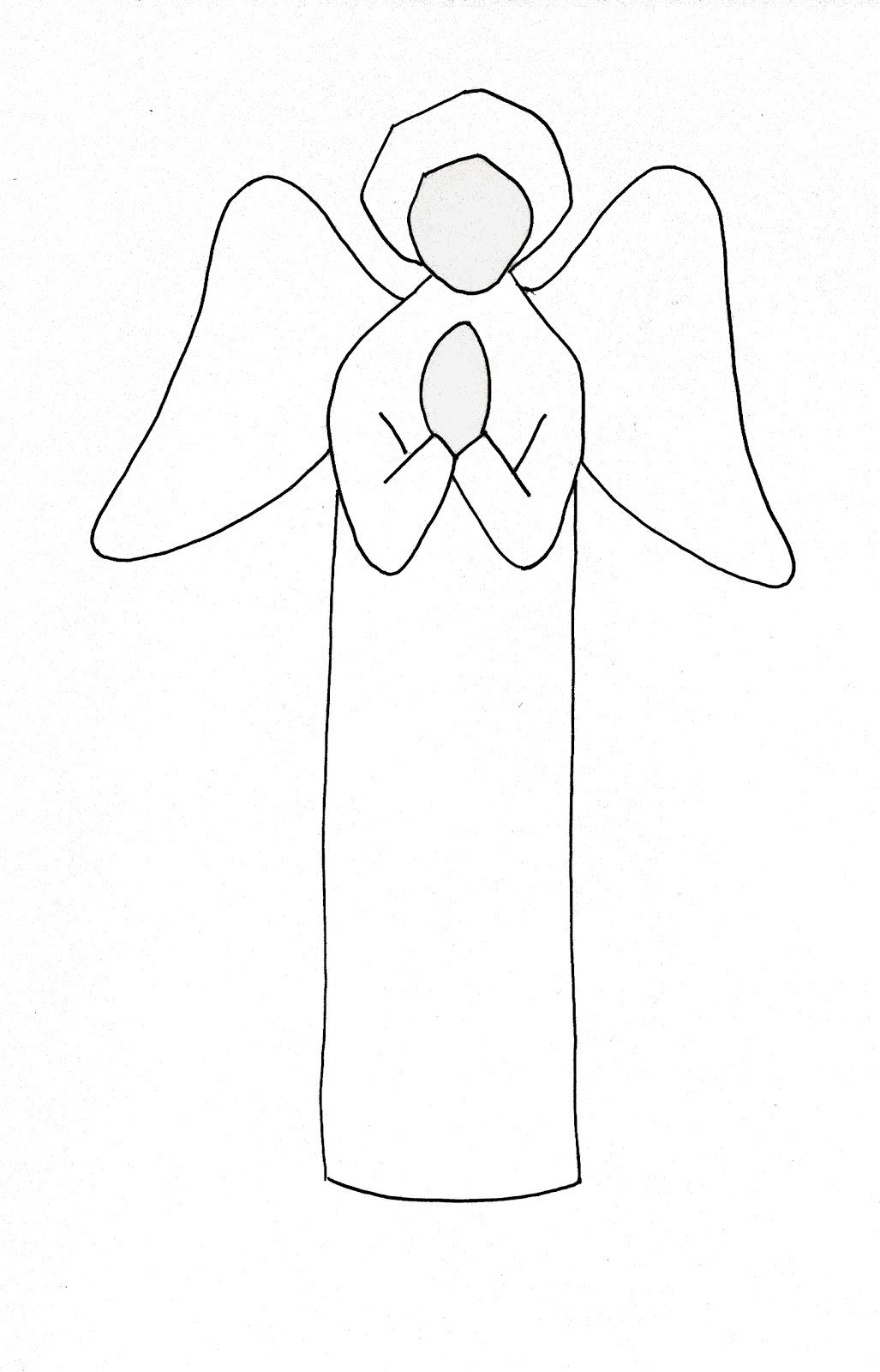 1027x1600 Simple Angel Sketch - Simple Angel Sketch