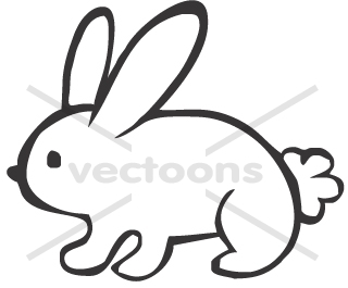320x265 Simple Baby Rabbit Illustration In Sketch Style - Simple Baby Sketch