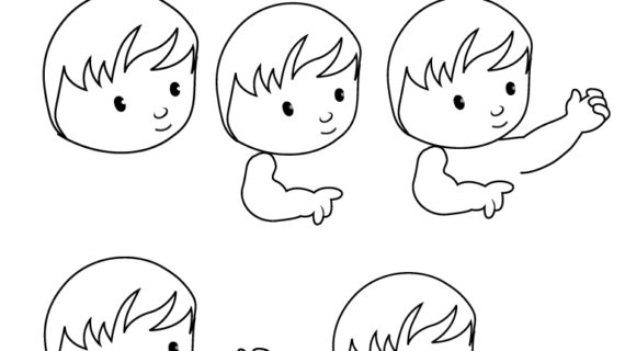 570x320 Simple Drawing Of Baby Vector Baby Sketch, Illustration Royalty - Simple Baby Sketch