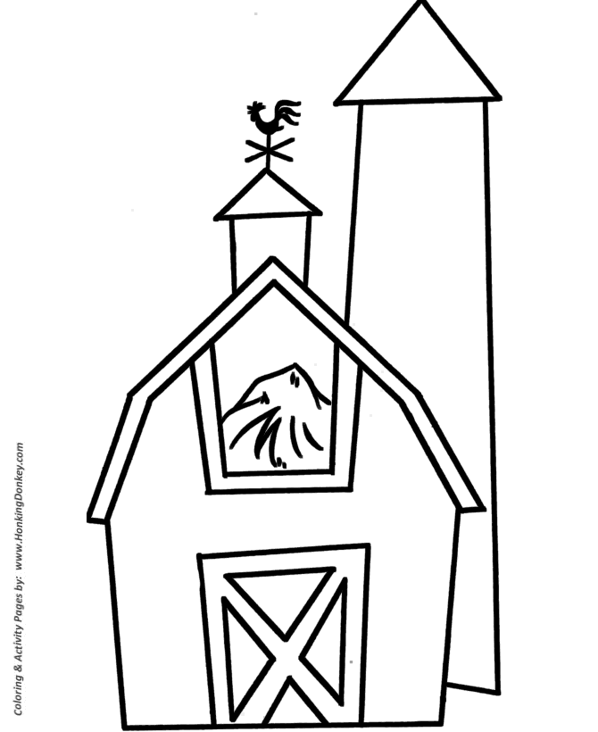 670x820 Pre K Coloring Pages Free Printable Barn Pre K Coloring - Simple Barn Sketch