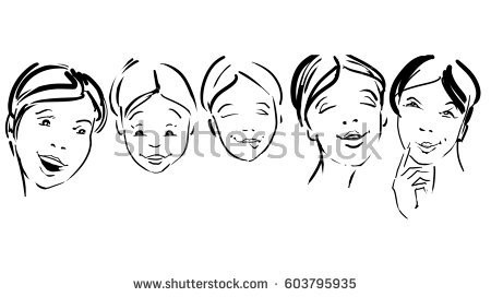 450x272 Simple Black And White Drawings Of Faces - Simple Black And White Sketches