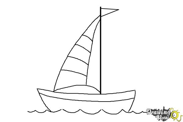 600x400 How To Draw A Simple Boat - Simple Boat Sketch