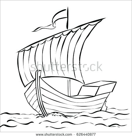 450x470 Marvelous Boat Drawing Excellent - Simple Boat Sketch