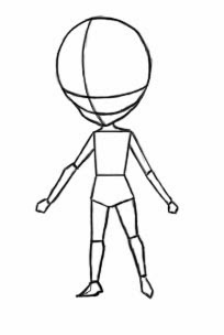 204x304 How To Make A Simple Concept Design For Chibi Character - Simple Body Sketch