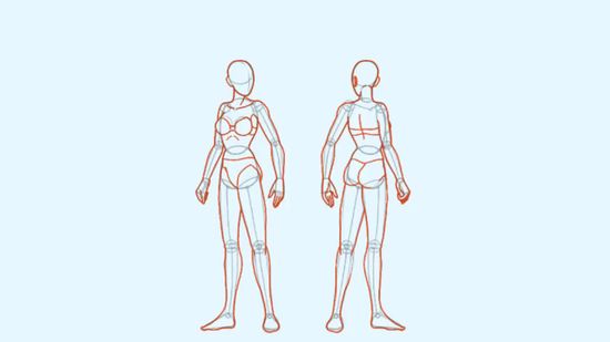 550x309 2 Easy Ways To Draw A Body - Simple Body Sketch