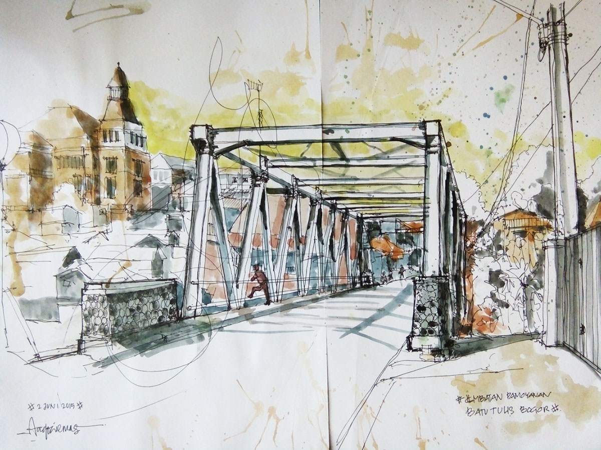 1200x900 Guest Artist Simple And Efficient Sketches Of Life By Agus - Simple Bridge Sketch