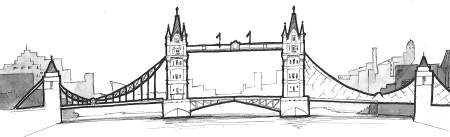 450x137 Tower Bridge Repainting Work Delayed [17 August 2008] - Simple Bridge Sketch