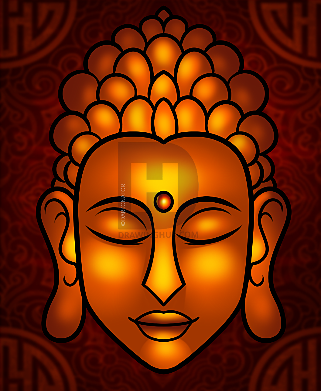 1057x1285 How To Draw Buddha Easy, Step By Step, Drawing Guide, By - Simple Buddha Sketch