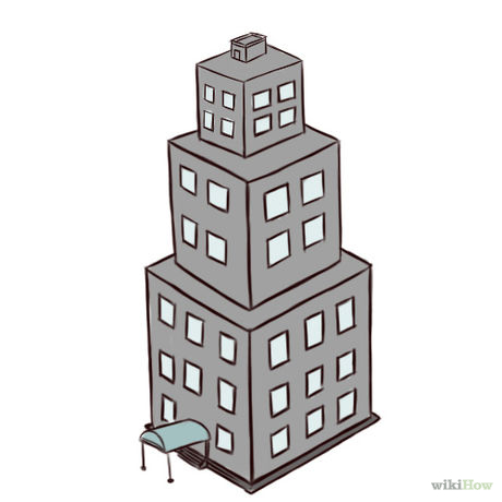 460x460 How To Draw Buildings 5 Steps (With Pictures) - Simple Building Sketch