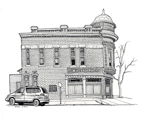 500x448 Three Letter Word For Art The Impossible Winter Sketch - Simple Building Sketch