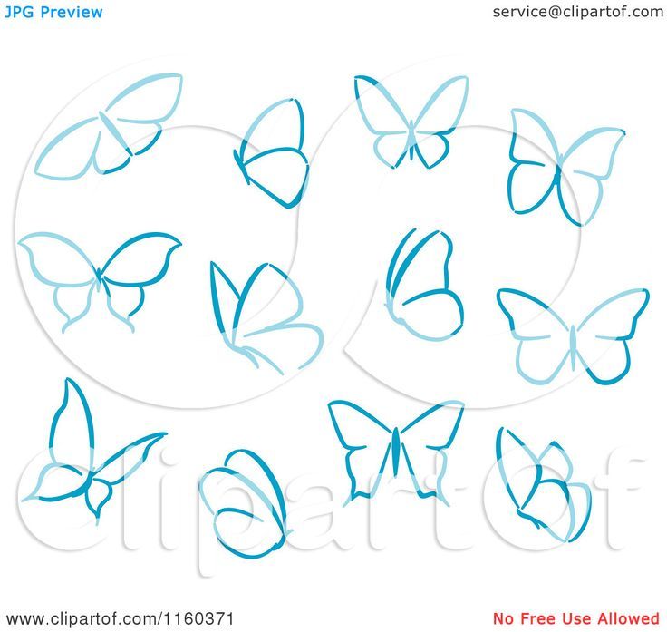 736x697 Butterfly Clipart Simple Butterfly - Simple Butterfly Sketch