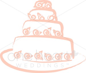 300x254 Wedding Cake Sketch Clipart Wedding Ceremony Clipart - Simple Cake Sketch