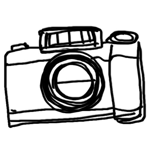 512x512 Collection Of Free Cameras Clipart Drawn. Download On Ubisafe - Simple Camera Sketch