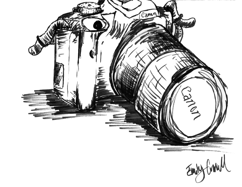 792x612 Camera Drawing - Simple Camera Sketch