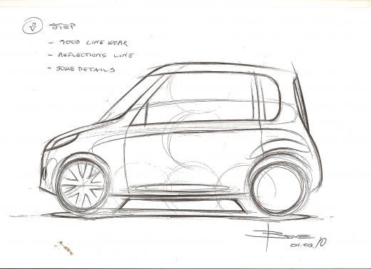 520x378 How To Draw A Simple Side View Car Sketch Basic Steps Sachiko - Simple Car Sketch