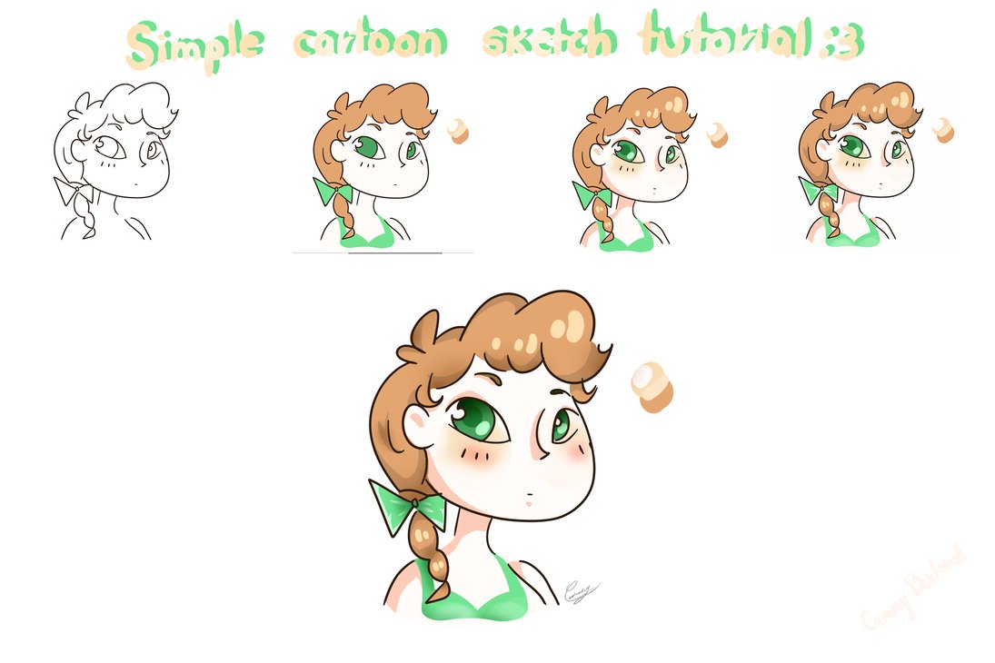 1095x730 Lazy Tutorial For Lazy And Simple Cartoon Sketches By Carofabulosa - Simple Cartoon Sketches