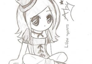 300x210 Simple Cartoon Girl Sketch Simple Anime Girl Drawing At - Simple Cartoon Sketches
