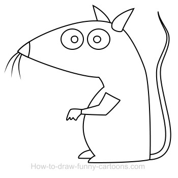 350x350 Drawing A Rat Cartoon - Simple Cartoon Sketches