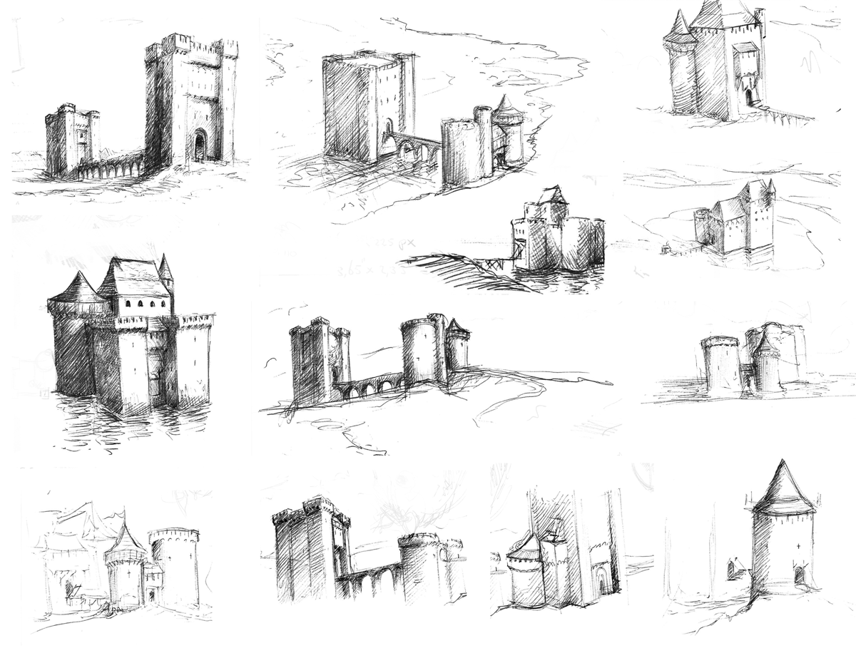 1200x909 Sketch Batch 02 Castle Madness By Woutart - Simple Castle Sketch