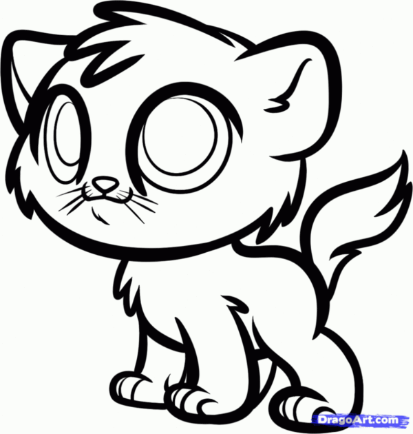 600x630 40 Simple Cat Drawing Examples Anyone Can Try - Simple Cat Sketch
