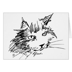 307x307 Simple Cat Sketch Gifts On Zazzle - Simple Cat Sketch