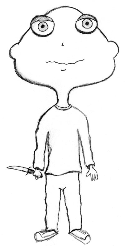 401x795 Red Monkey Character Sketch - Simple Character Sketch