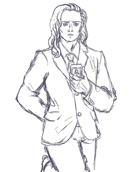 472x600 Simple Character Sketch - Simple Character Sketch