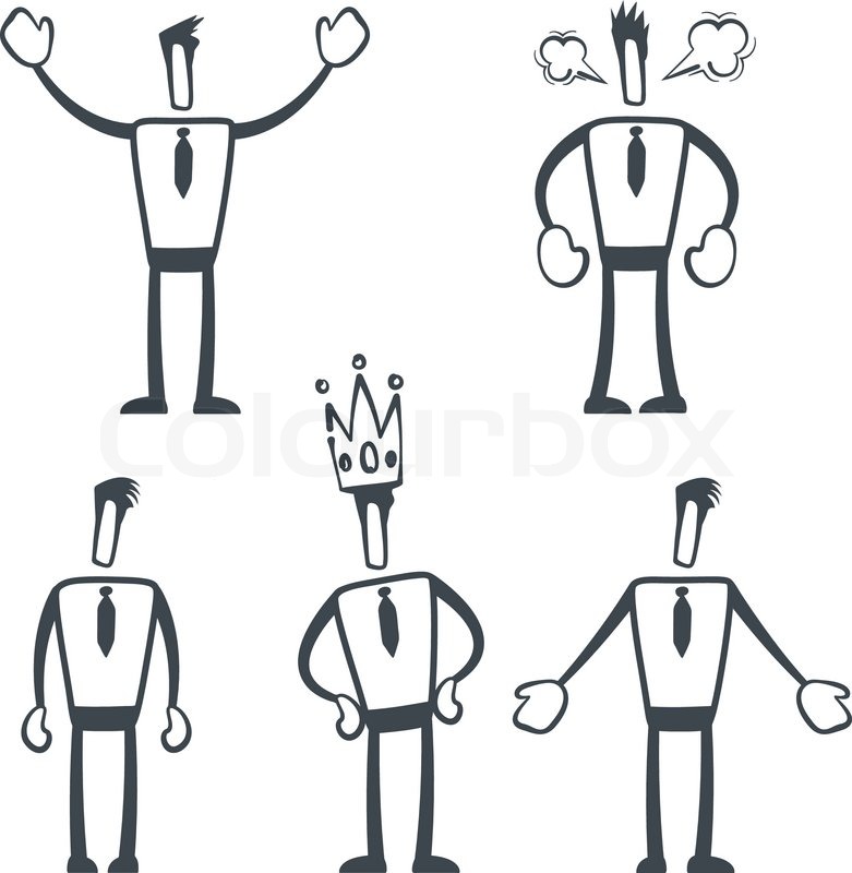 781x800 Vector Illustration Of A Simple Sketch Characters For Use In - Simple Character Sketch