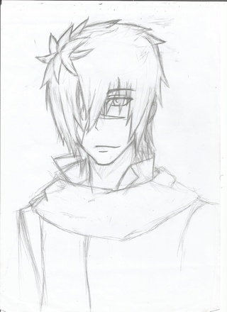 320x440 A Simple Sketch Of Mine Character - Simple Character Sketch