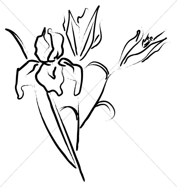 579x612 Flower Clipart Sketch ~ Frames ~ Illustrations ~ Hd Images ~ Photo - Simple Church Sketch