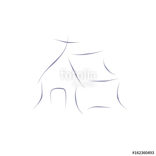 500x500 Sketch Simple Church Vector Stock Image And Royalty Free Vector - Simple Church Sketch