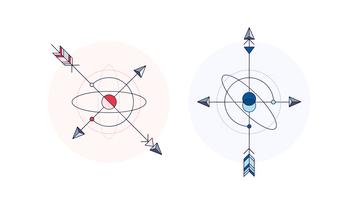 356x200 Compass Free Vector Art - Simple Compass Sketch