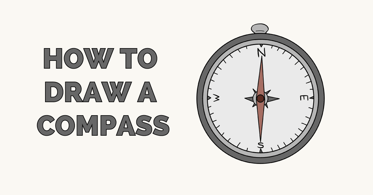 1200x628 How To Draw A Compass - Simple Compass Sketch
