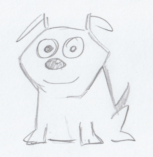 498x512 Dog Sketches - Simple Dog Sketch