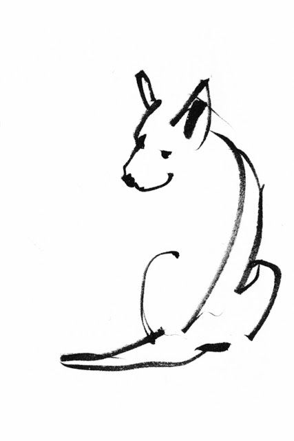427x640 Papir Illustration - Simple Dog Sketch