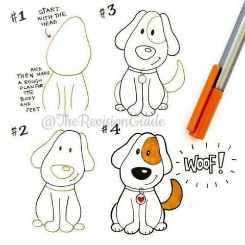 480x480 Simple Dog Doodle Sketch How To Drawing Doodles - Simple Dog Sketch