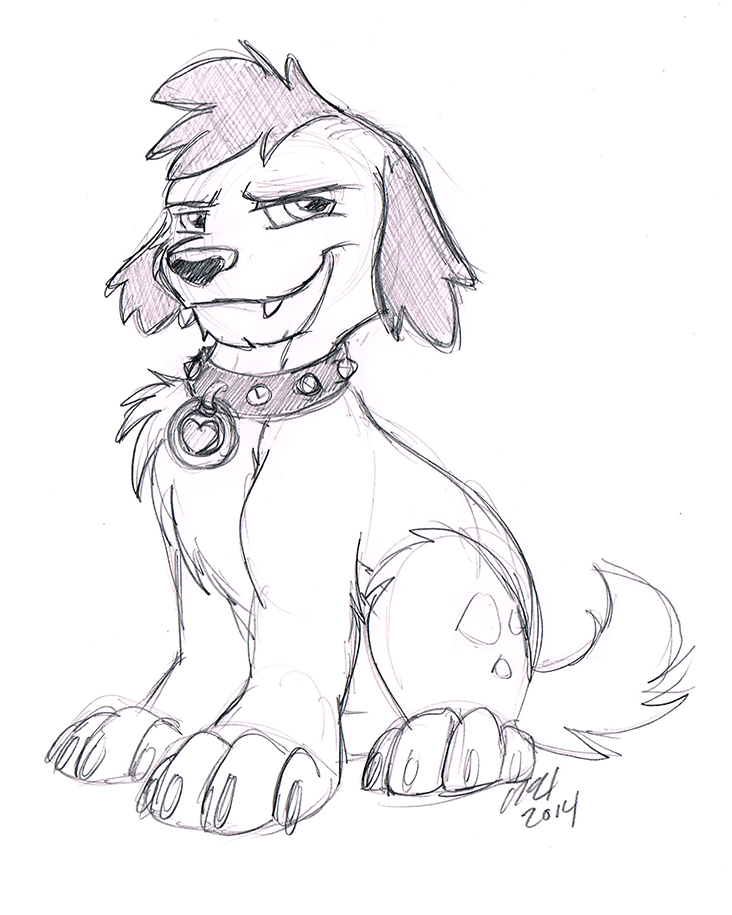 732x915 873710 - Simple Dog Sketch