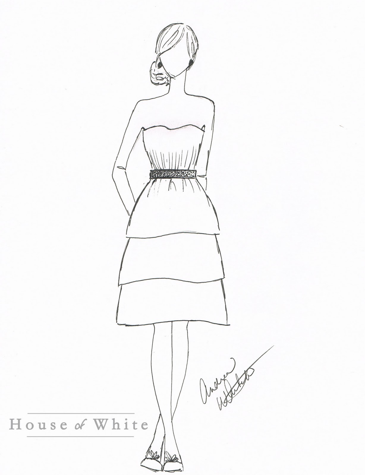 Simple Dress Sketches At Paintingvalley Com Explore Collection Of