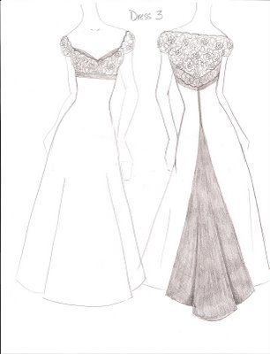 Simple Dress Sketches at PaintingValley.com | Explore collection of ...