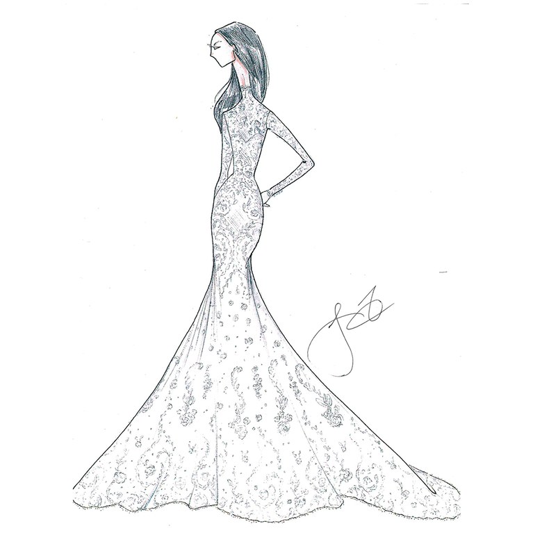 Simple Dress Sketches at PaintingValley.com | Explore collection of ...