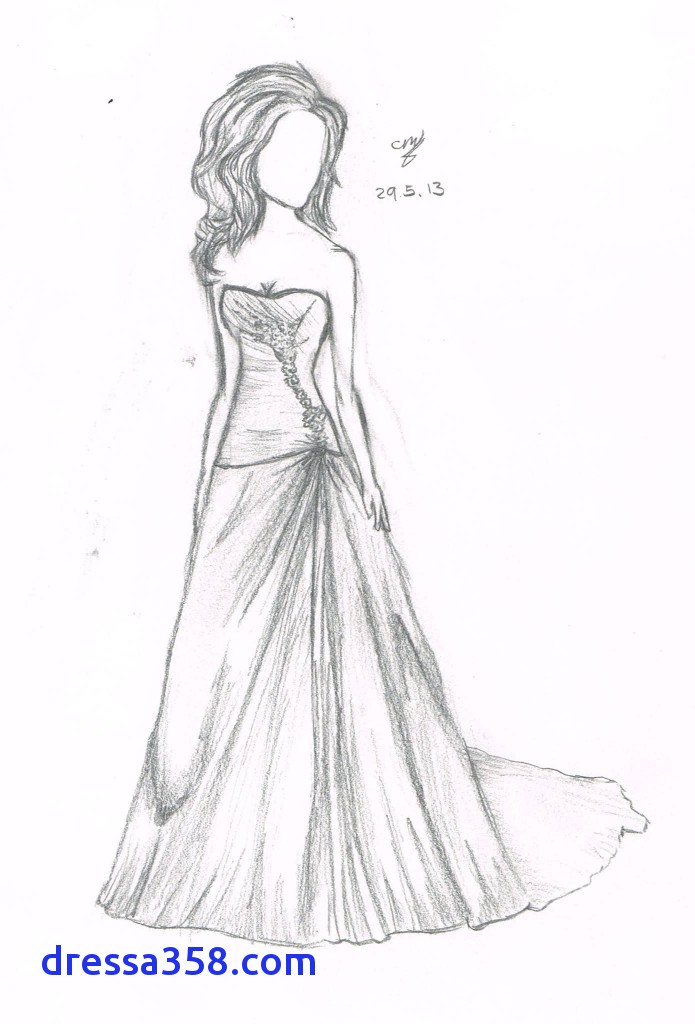 Simple Dress Sketches At Paintingvalley Com Explore Collection Of