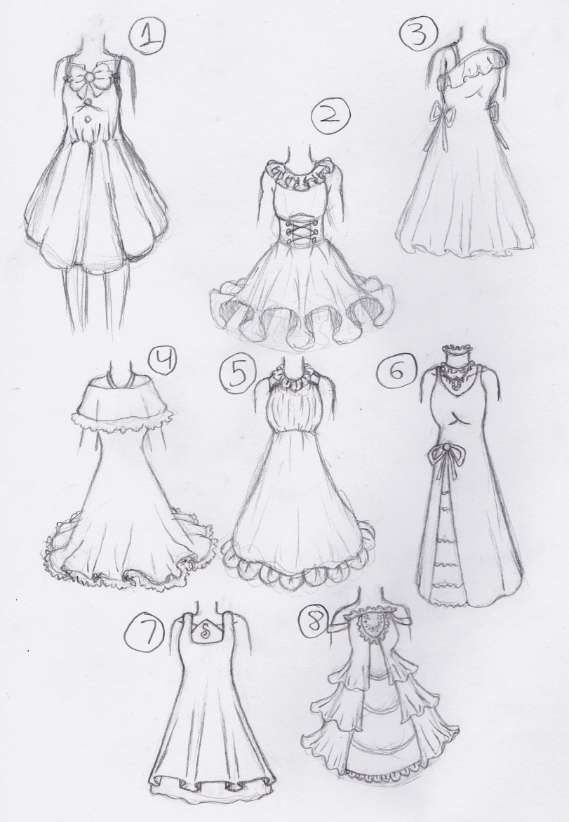 Cute Easy Pencil Sketches Of Dresses | Chelss Chapman