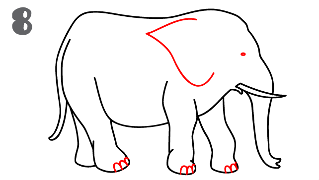642x363 How To Draw An Elephant - Simple Elephant Sketch