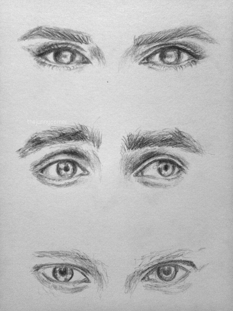 768x1024 Eye Drawing Tutorial The Golden Trio Harry Potter Amino - Simple Eye Sketch