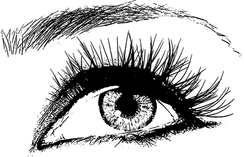 500x321 Eyelash Clipart Simple Eye - Simple Eye Sketch