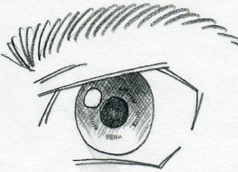 339x245 Manga Eyes Are Easy To Draw - Simple Eye Sketch